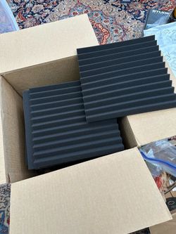 Recording studio acoustic foam panels