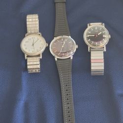 Vintage Timex Watch Bundle - 2 Watches + 1 Free for Parts/Repair