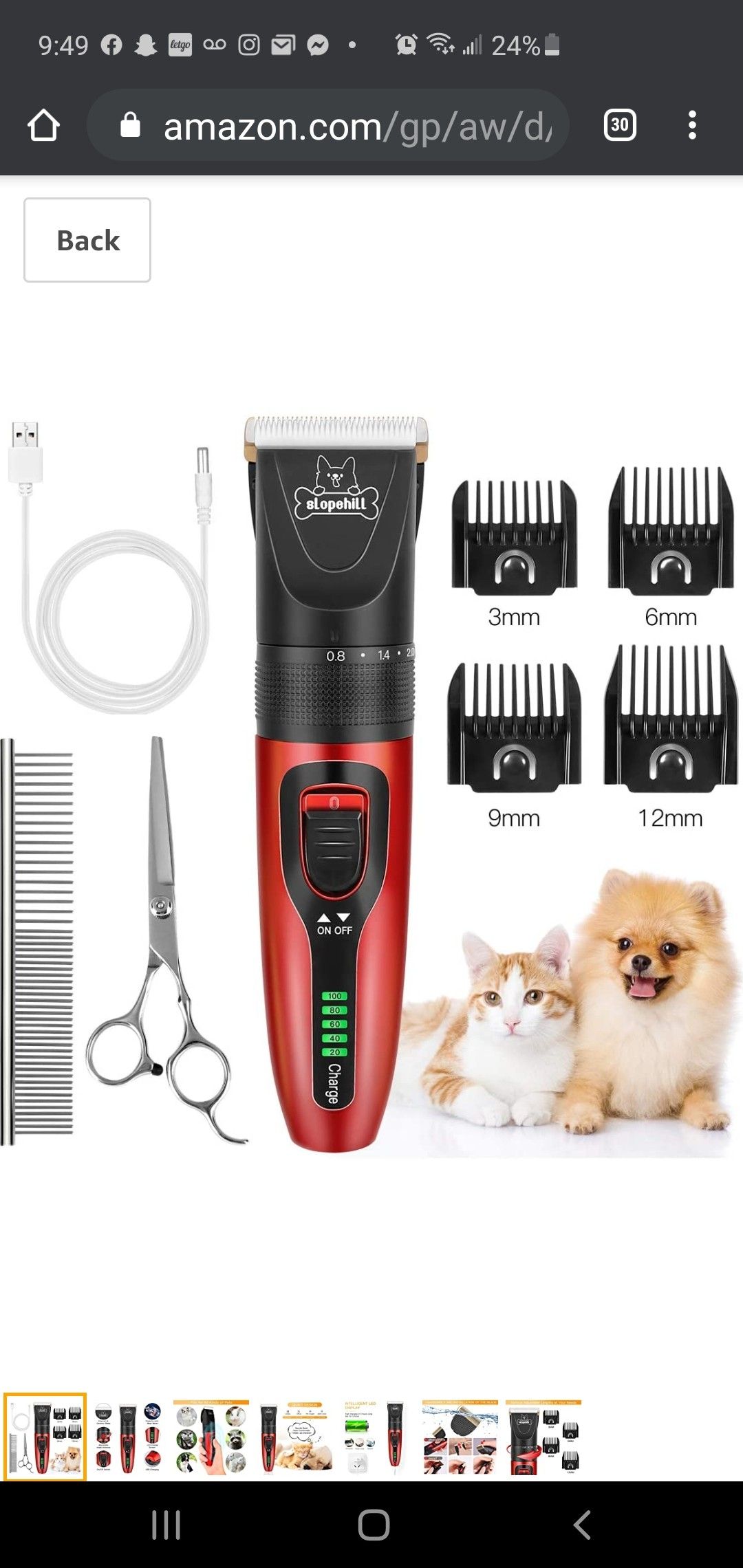 Pet hair clipper pro