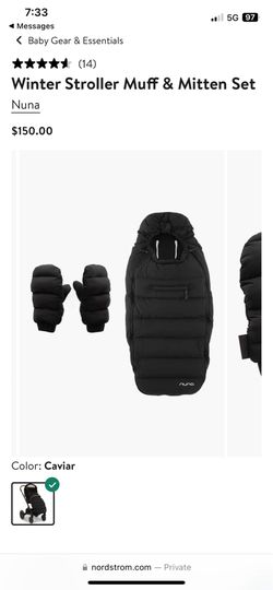 Winter stroller muff & mitten set