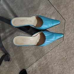 Turquoise Slippers (Size 38)