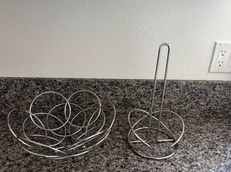 Paper towel holder fruit holder