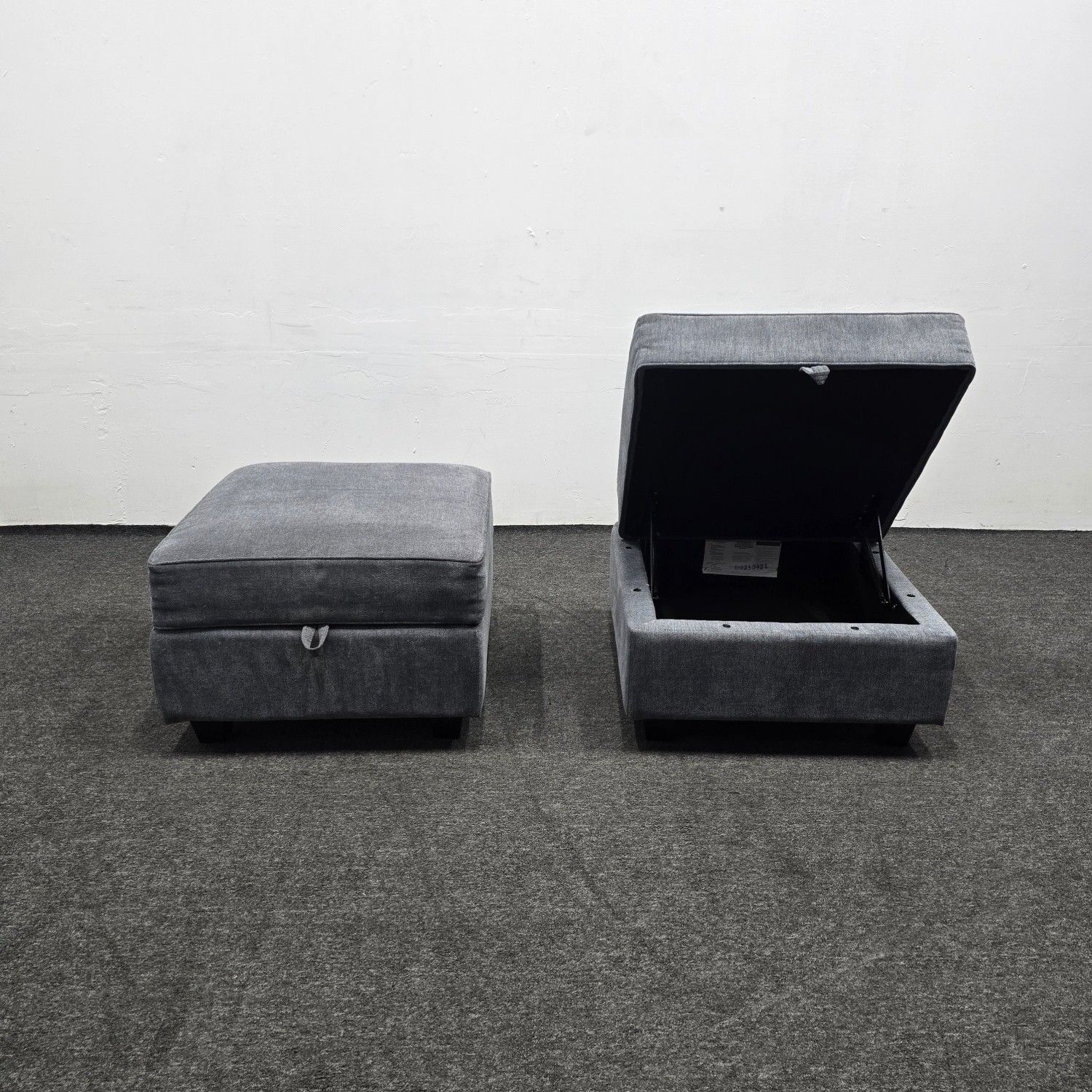 Can Deliver! Two Matching Blue Ottomans + Storage For Couch Sofa Sectional