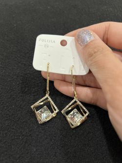 Gold And Silver Geometric Earrings