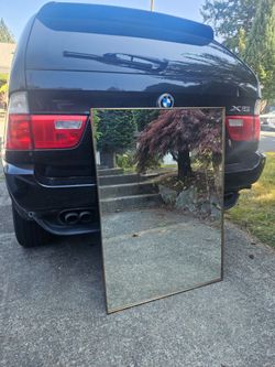 Rejuvenation thin Brass/Gold metal Mirror