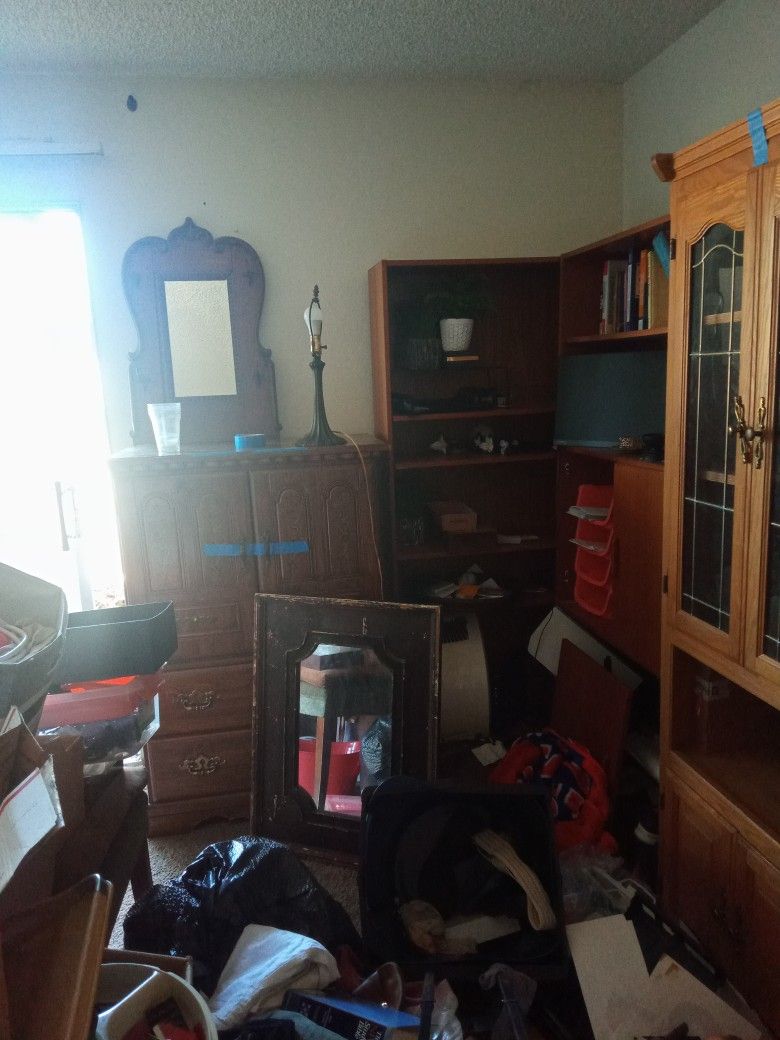 Entertainment Center,  2 Bookshelves, Dresser