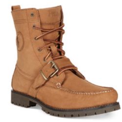 New  Polo Ralph Lauren Ranger Strap Leather Boot 10 & 11.5