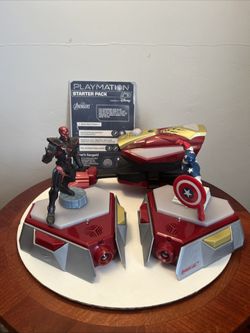 Disney Playmation Marvel Avengers Starter Pack with 1 repulsor, 2 activators, and 2 figurines