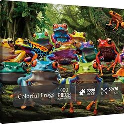 Colorful Frogs Jigsaw Puzzle 1000pc