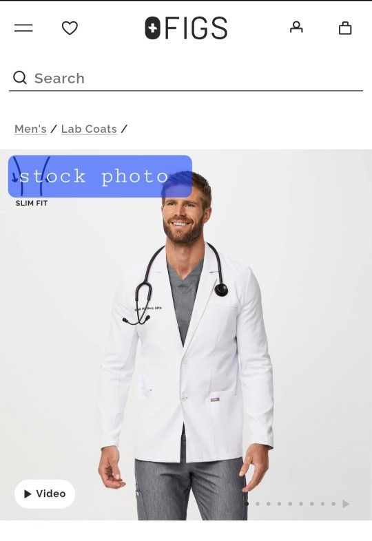 Figs: 2 White Lab Coats - Small