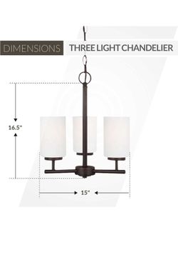 Generation Lighting 3-Light Oslo Chandelier Bronze 31160-710