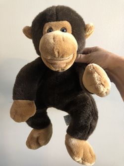 Stuffed talking monkey hand puppet