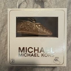 Michael Kors Gold Dress Shoes with Intricate Design