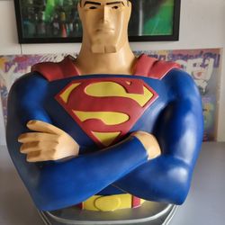 SUPERMAN BUST Statue Figure 1997 WB Store 19 Inch Tall