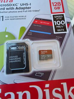 SanDisk Ultra 128GB microSDXC Card with Adapter