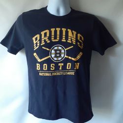 NHL Boston Bruins boys black short sleeve t-shirt size L (14-16)