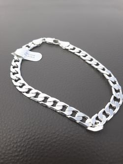 Silver plated link bracelet