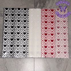 Heart Valentines Transparent Floral Paper / Papel Koreano
