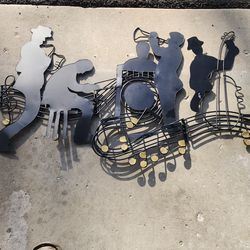 Jazz musical metal wall art