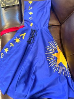 Brand new toddler Halloween Blue Wizard Costume Cape with Gold Stars and glasses