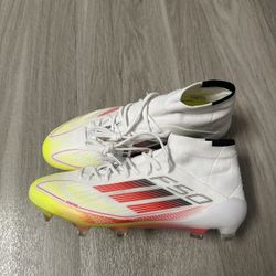 Adidas Adizero F50 Elite Mid FG White Red Soccer Cleats  Women's Size 8
