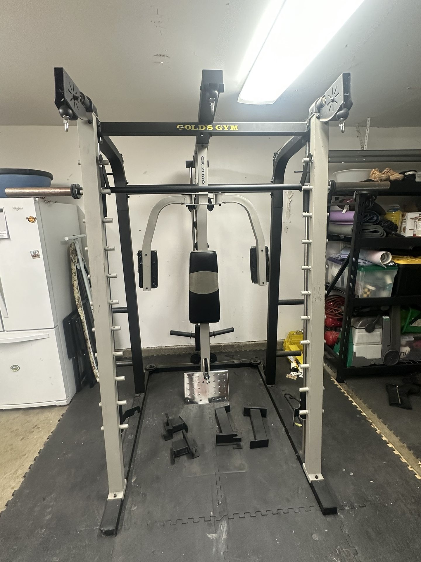 Gold Gym Workout Set, Bench, Accessories