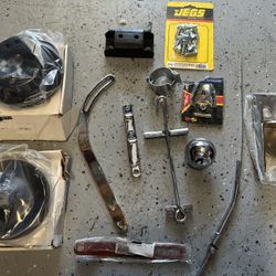 Miscellaneous Chrome Chevy Accessory Parts.