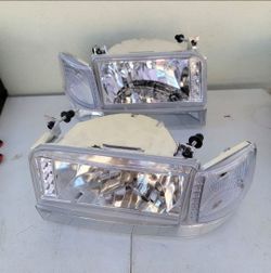92-96 Ford F150 F250 F350 Bronco Headlights Luces Micas Calaveras Faros Faroles Focos Headlamps