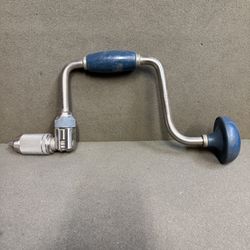 Vintage Stanley Hand Drill Brace 10" Sweep Reversible Ratcheting A02-253