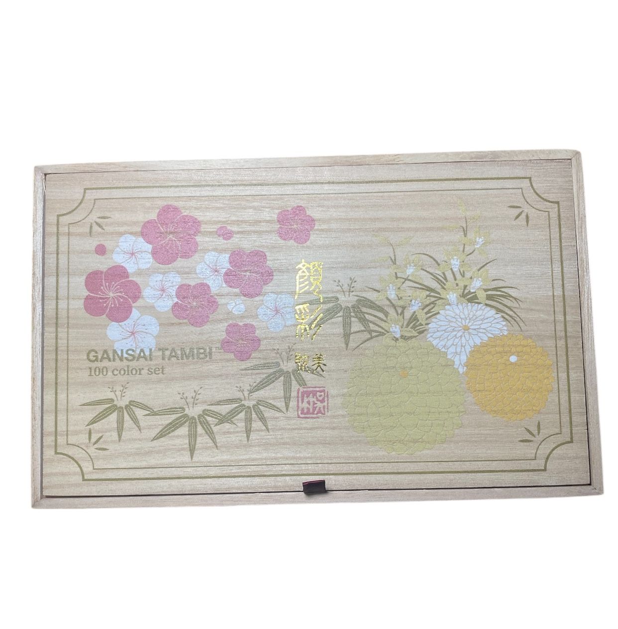 Kuretake GANSAI TAMBI Watercolor Paint Set 100 Colors with Wooden Box, Professio