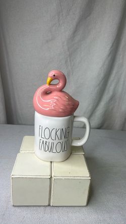 Rae Dunn Flocking Fabulous Mug with Topper