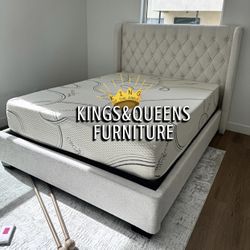 New Queen Bed Frame With Matresss 