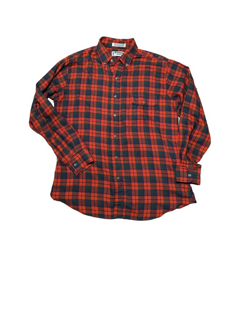 McGregor Scotlana Tartan Plaid Button Up Shirt Vintage Red Blue Green Scottish
