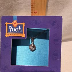 "Winnie The Pooh" 100 Acre Collection  *Piglet* necklace-silver tone  NOS