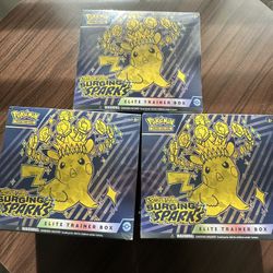 Pokémon Scarlet & Violet: Surging Sparks Elite Trainer Box Bundle (3 ETBs Total)