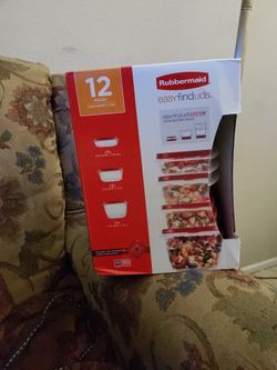 Rubbermaid EasyFibdlids 12 Pieces