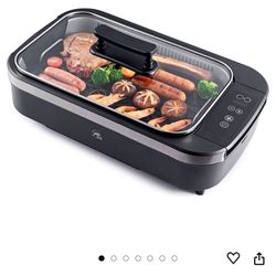 X&E Smokeless Indoor Grill, 1500W Non-Stick Removable Electric Grill and Griddle