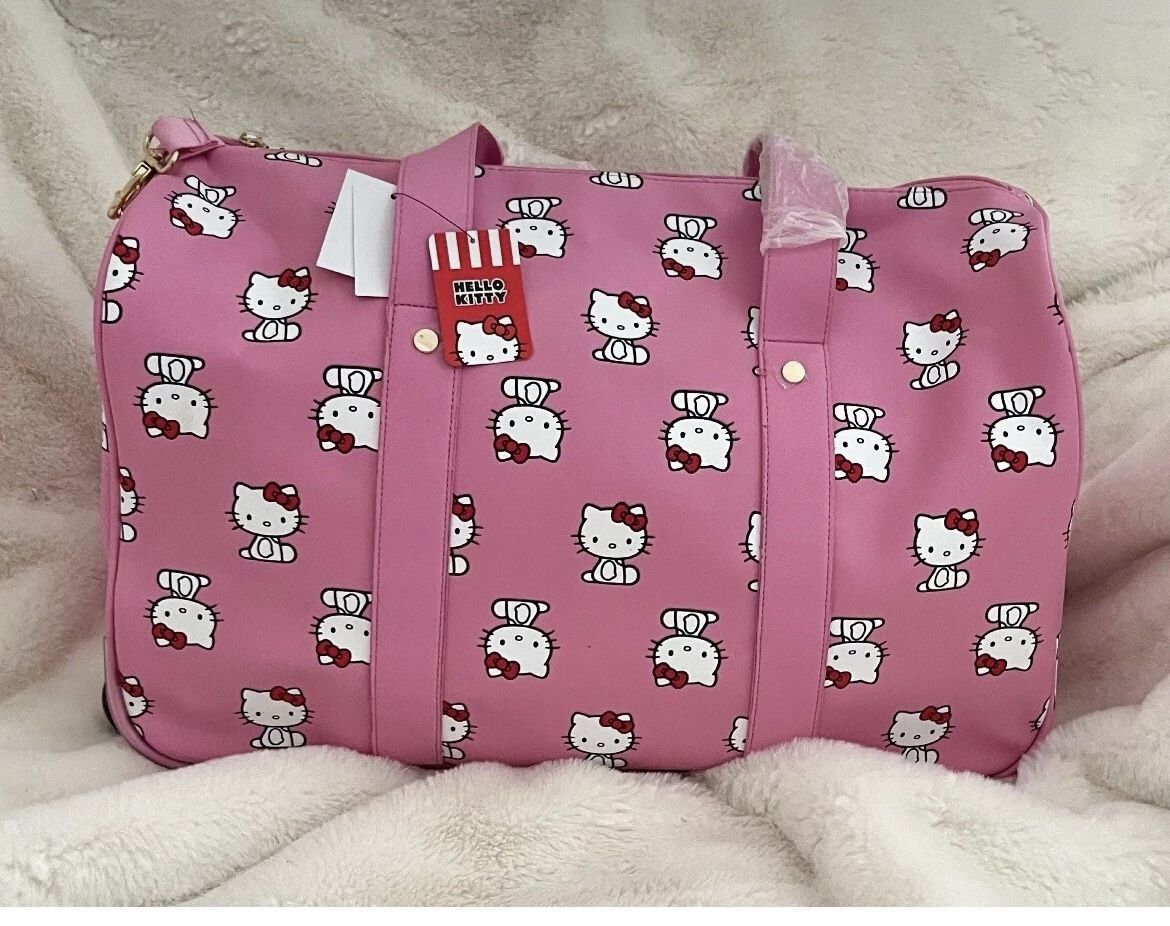 HELLO KITTY WHEELED DUFFLE TRAVEL BAG
