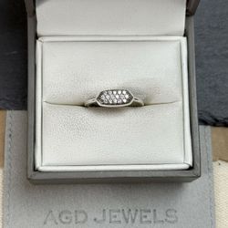 NVC Nataliya V. Collister 925 Sterling Silver & Clear Cz Hexagon Ring
