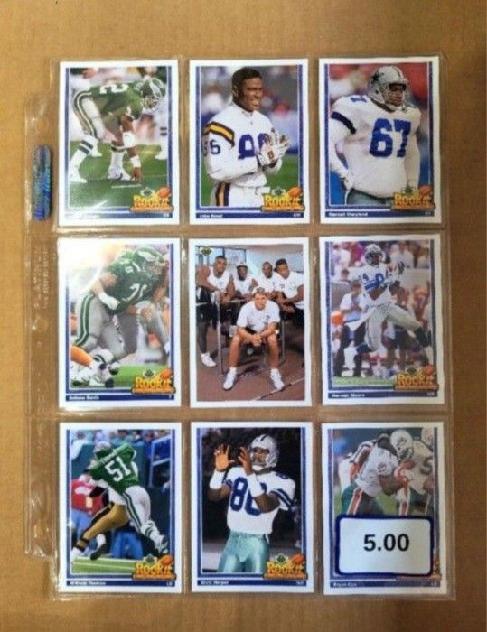 π 9 Card Lot - 1991 Upper Deck ROOKIE Cards