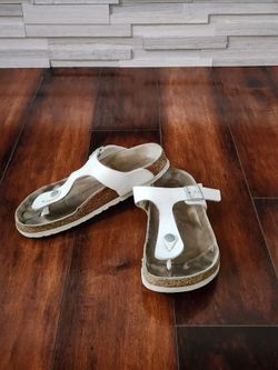 Birkenstock Gizeh White Thong Sandals EU 37 US 6