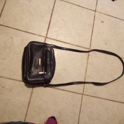 Fashionable Black Leather Purse