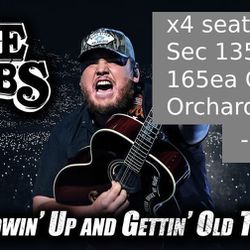 x4 Luke Combs tickets Saturday 4/20 @ Orchard Park, NY - Sec 135, Row 9 $165ea