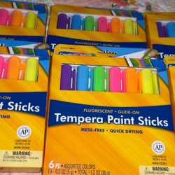 Tempera Paint Sticks 6 Packs 