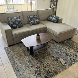  Gray 2 Piece Right Arm Facing Sectional Sofa