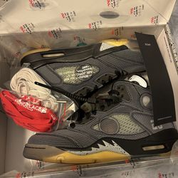 Jordan 5 off white muslin size 8
