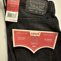 Levi’s Jeans, Size 16, Black, Straight Leg , Boys