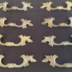 Antique Iron French Provincial Furniture Drawer Pull Handles (8)