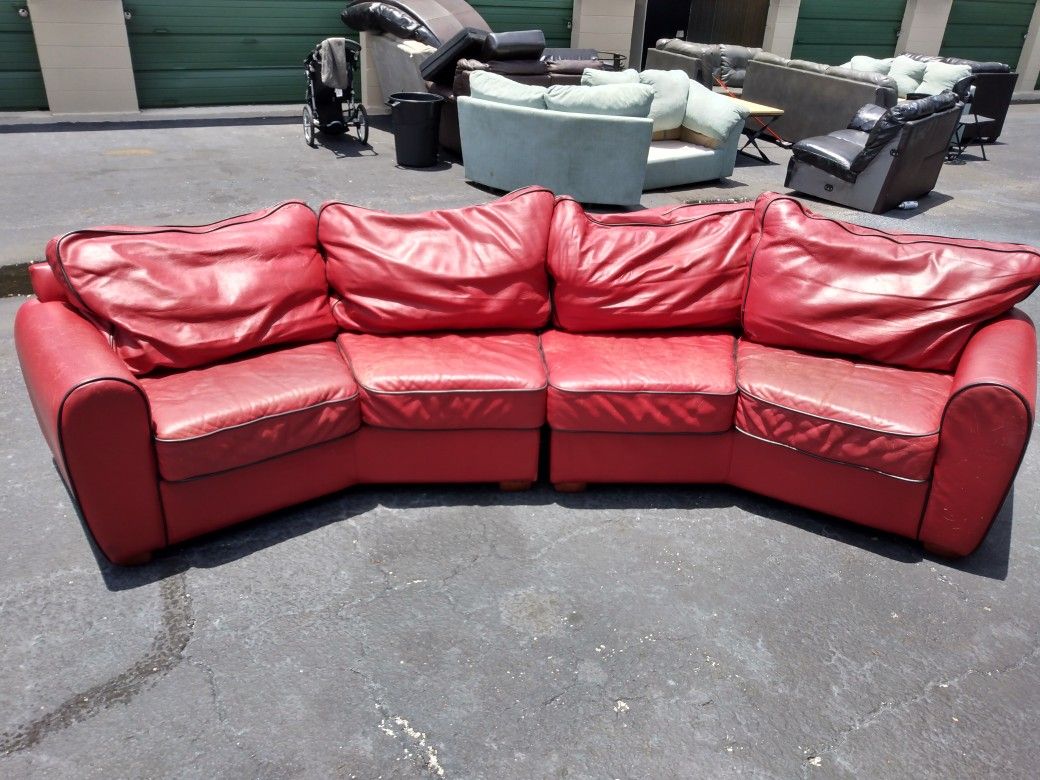 Red Couch 4 Seat