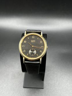 USED Citizen Elegance Women 6040-G02565 Leather 24mm Quartz Watch New Battery